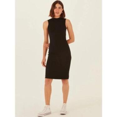 Imagem de Vestido Manga Curta Canelado Viscose Malwee Ref. 102421-Feminino