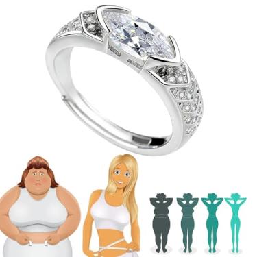 Imagem de LANWLOSI Anel de terapia linfática para mulheres, drenagem de desintoxicação linfática, anel de terapia iônica de titânio, anel de acupuntura, desentupimento, corrente sanguínea, ajustável, joia de