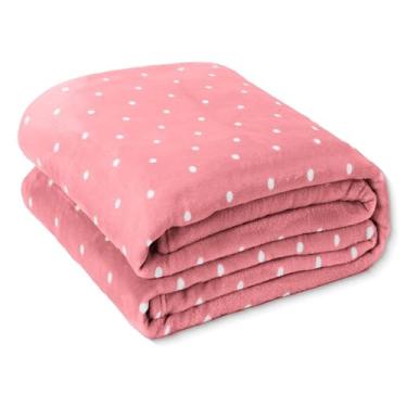 Imagem de Cobertor Manta Gigante Microfibra Macia Super King Casal e Queen - Toque Aveludado Leve e Quente Ideal para Sofá e Cama (Rose,Casal)