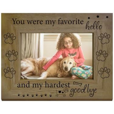 Imagem de CREATCABIN Porta-retrato memorial de cachorro molduras de madeira para animais de estimação exibição gravada mesa de madeira lembrança retrato cachorro luto simpatia presente para pendurar parede casa