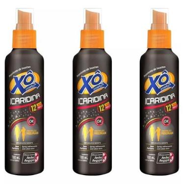 Imagem de Kit 3 XO Inseto Repelente sem Perfume Frasco 100ML com Icaridina