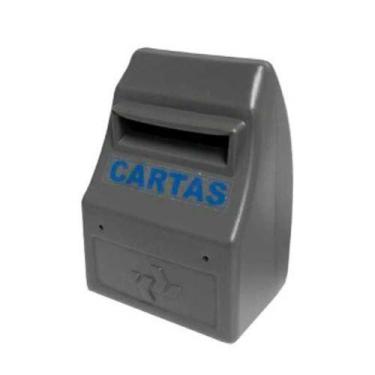 Imagem de Caixa Para Correio Cinza Plastipan 255x180x150mm Com Fechamento Plásti