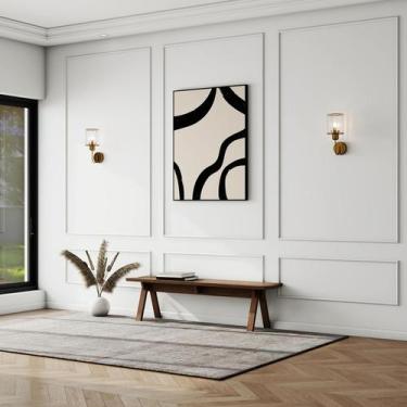 Imagem de Kit de moldagem de parede Pangda 3D Premade Accent Wainscoting Panel