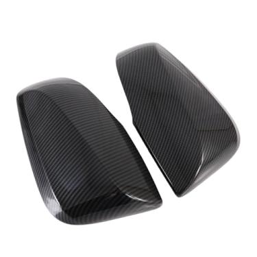 Imagem de Capa de espelho retrovisor de porta lateral de fibra de carbono ABS Capa decorativa compatível com Toyota Corolla Cross 2022 2023