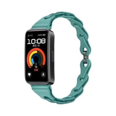 Imagem de Pulseira De Silicone Colorida Para Huawei Band 10 9 8, Correia De Borr