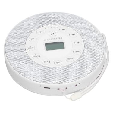 Imagem de Luocute Leitor de CD Portátil, Leitor de Música Compacto Com Alto-falantes, Função Anti-salto para Conectividade CD-RW MP3 USB e AUX, 1500mAh (Branco sem BT)