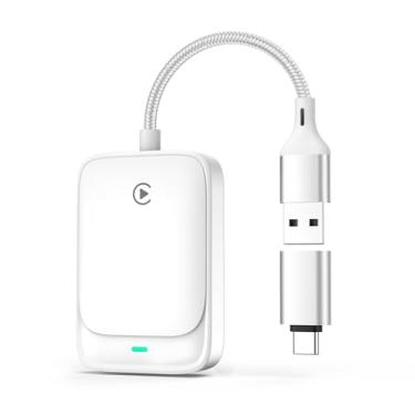 Imagem de MoKo Adaptador CarPlay sem fio para iPhone 2025, converte a reprodução de carro com fio em dongle sem fio, adaptador Bluetooth CarPlay de resposta rápida Plug and Play para iPhone iOS 10+ e carros com