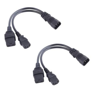 Imagem de aqxreight 2pcs IEC320 C14 para C19 C13 Cabo de Alimentação Y Splitter Adaptador Extensão Cabo de Alimentação C14 para C19 C13 Linha de Conversão de Energia D Adaptador Y Convertendo Padrão Vem de