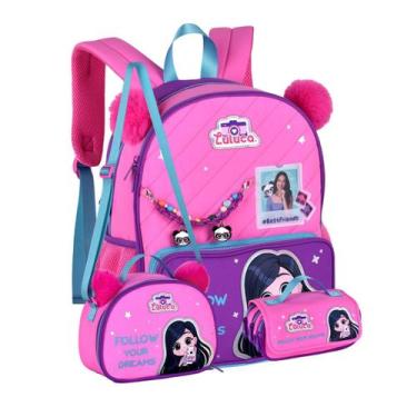 Imagem de Mochila De Costas Luluca Lancheira Térmica Estojo Triplo - Clio Style