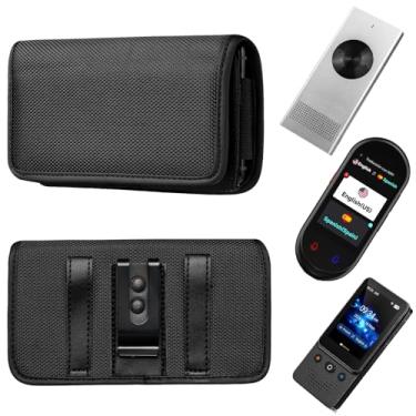 Imagem de Ranyi Capa coldre para dispositivo tradutor de idiomas, coldre de nylon com clipe de cinto compatível com Enence Pro/BSTBOO Z8 A20/ Funny Panda T21/ACODO Z5/Fluentalk T1 tradutor de idiomas