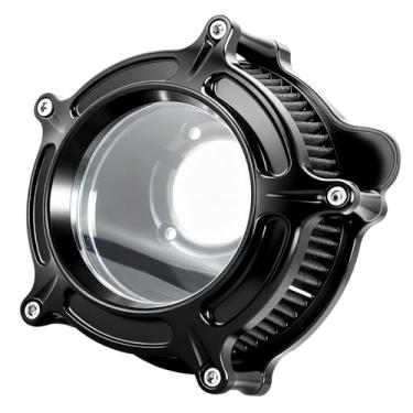 Imagem de Limpador de filtro de ar de alto desempenho para motocicleta para Harley Davidson Intake, Dyna FXDLS (2017), Softail (2016–2017), Touring (2008–2016), Trike (2008–2016), Throttle-by-Wire, Clarity Dark