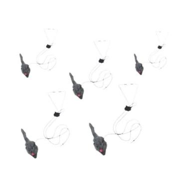 Imagem de Brinquedo Interativo Para Gatos Com Mouse Preto Para Pendurar Na Porta