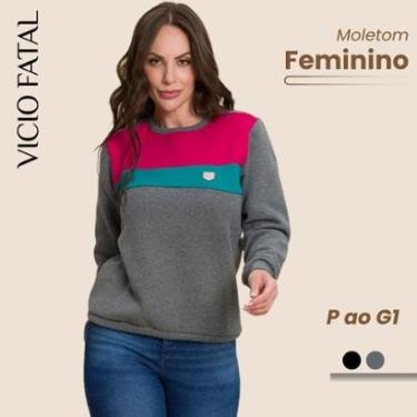 Imagem de Moletom Feminino Confort sem Capuz-Feminino
