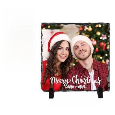 Imagem de Oirquent Quepitty Placa de ardósia para presentes de longa distância – Moldura personalizada de Natal, lembrança memorial personalizada para avó e amigos especiais