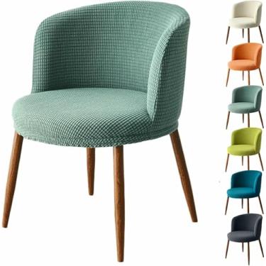 Imagem de Cadeira De Jantar Com Encosto Baixo, Capa Semi-Circular Curvada, Protetor De Cadeira Extensível Para Casa, Hotel, Escritório, Café