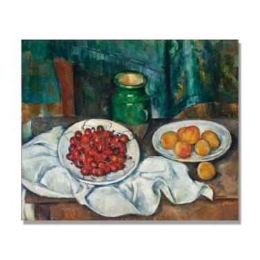 Imagem de Arte em tela vintage de frutas mortas, pintura clássica de cozinha country, decoração de parede de casa de fazenda quente para sala de jantar e cozinha. A39. 40 x 48 cm-15,7 x 18,9 pol. Somente tela