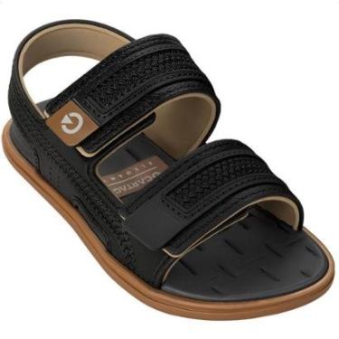 Imagem de Papete Sandália Infantil Cartago Malta Juvenil Tiras Auto Colantes Estiloso Flexível Confortável-Masculino