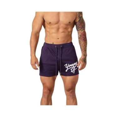 Imagem de Bermuda Esportiva Masculina Estilo Americano Para Academia, Corrida, B