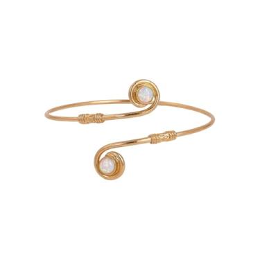 Imagem de MakeMeChic Pulseira feminina com flor de 18 quilates, ouro, joia de praia, One-Size, Tecido macio, Sem Pedra Preciosa