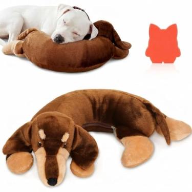 Imagem de Soulchen Brinquedo de batimento cardíaco para alívio da ansiedade de cães, brinquedo de conforto para filhotes, pelúcia auxiliar no sono para treinamento de caixa e canil, companheiro fofo ajuda a