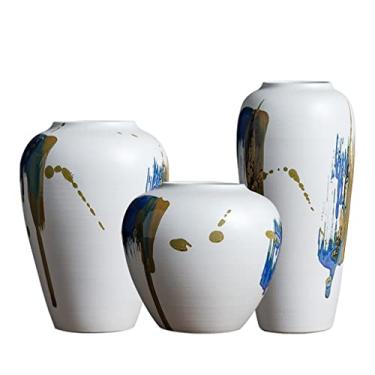 Imagem de Enfeites de vaso de cerâmica, sala de estar, arranjo de flores, hotel, casa, TV, armário, entrada, decoração, moda