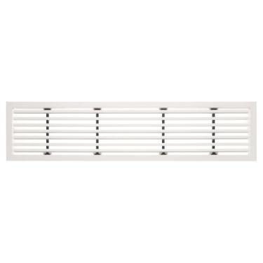 Imagem de PATIKIL 1 peça grade de ventilação de ar de barra linear, material ABS de 22,4 x 5,4 polegadas grade de suprimento de ar removível difusor linear capa com veneziana para teto, paredes e pisos, branco