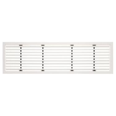 Imagem de PATIKIL 1 peça grade de ventilação de ar de barra linear, material ABS de 22,4 x 6,6 polegadas grade de suprimento de ar removível difusor linear capa com veneziana para teto, paredes e pisos, branco