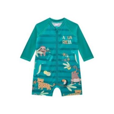 Imagem de Macacão Bebê Menino Verde Proteção UV 50+ Floresta Luc.boo-Masculino