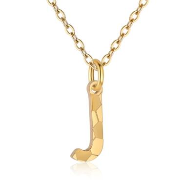 Imagem de RUOOUY Colar feminino com inicial de futebol banhado a ouro 18K, pingente de letra A-Z, joia de futebol, acessórios esportivos, presente de Natal para namorada, filha, Aço inoxidável, Sem Pedra