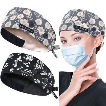 Imagem de Boné de trabalho ABAMERICA com botão e faixa de suor, tamanho único