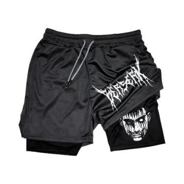 Imagem de Shorts Casuais Esportivos De Secagem Rápida De Dupla Camada Respirável