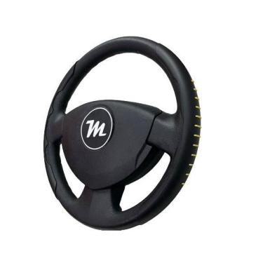 Imagem de Capa Protetora Para Volante Miollo Preta Com Detalhe Amarelo