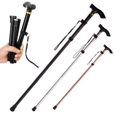 Imagem de Bastão De Apoio Para Idoso Dobrável Regulável Bengala Metal - Yeet