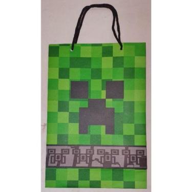 Imagem de 10 Sacolas Temáticas Lembrancinha Festa Minecraft Sacolinhas - Sacola 
