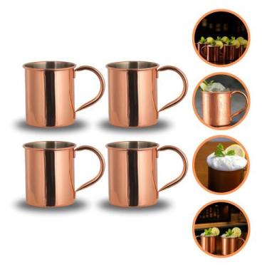 Imagem de Kit Jogo 2, 4, 6, 12 Canecas Moscou Mule 420ml Inox Amordicaneca Resis
