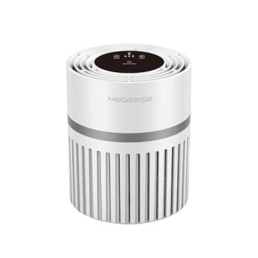Imagem de MEGAWISE Purificador de ar para salas grandes, casa, animais de estimação, quartos, até 1076 pés quadrados, filtro HEPA verdadeiro H13, sistema de filtragem de 25 db, eliminadores de odores limpos