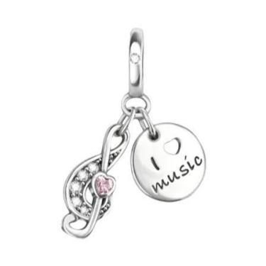 Imagem de Pingentes De Instrumentos Musicais Em Prata Esterlina: Piano, Guitarra