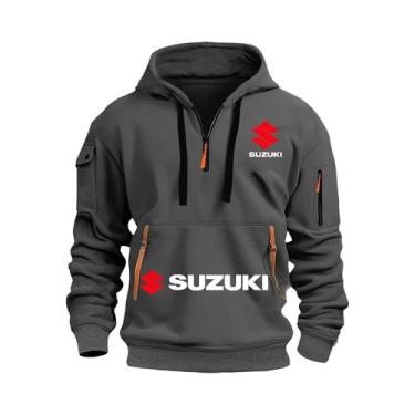 Imagem de Moletom Masculino Estiloso E Respirável Para Motociclismo Suzuki Outon