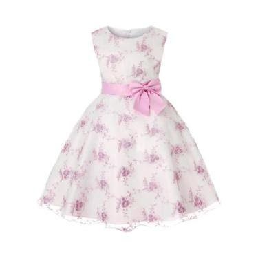 Imagem de Vestido De Princesa Com Renda Bordada Para Meninas, Estilo Europeu-Ame