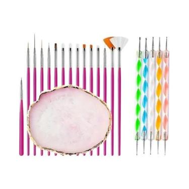 Imagem de Conjunto Profissional De 21 Pincéis Para Arte Em Unhas, Pincéis Para P
