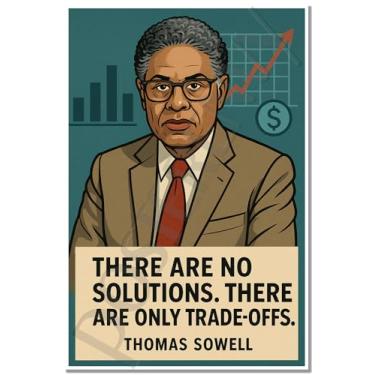 Imagem de Pôster com citação famosa de Thomas Sowell – "There Are Only Trade-Offs" – 45,7 cm x 30,5 cm
