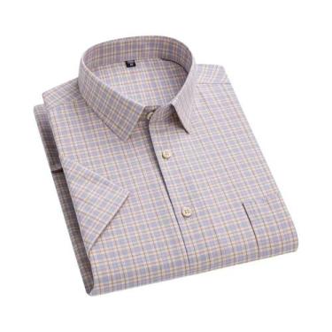 Imagem de Camisa Oxford Masculina De Manga Curta E Longa Tamanhos Grandes 10XL 1