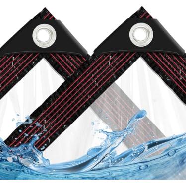 Imagem de Lona transparente à prova d'água, capa de plástico transparente para proteção de chuva de lenha de pátio, cobertura externa para cobertura de telhado de canil de galinheiro