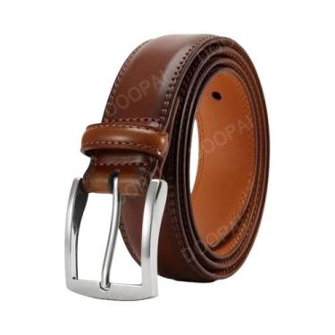 Imagem de Cinto De Couro Masculino Com Fivela Grande De Alta Qualidade E Fecho A