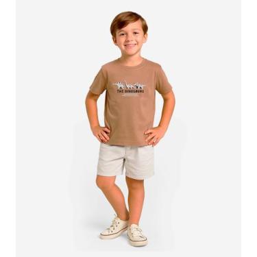 Imagem de Conjunto Infantil Camiseta Com Bermuda Select Marrom, 6, Marrom