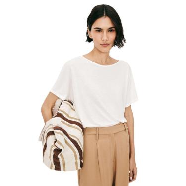 Imagem de Blusa Básica Hering Manga Curta Branca-Feminino