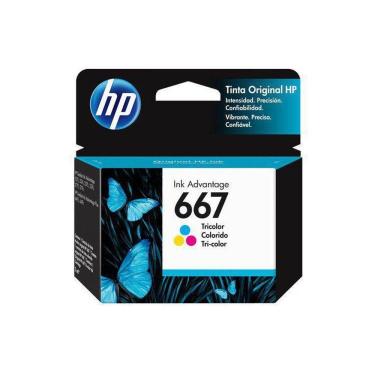 Imagem de Cartucho De Tinta Hp 667 3ym78l 3ym78al Deskjet 2776 Color