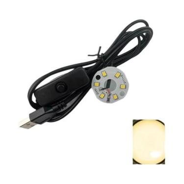 Imagem de Lâmpada De Mesa LED USB Branco Quente 5V 3W Com Chip 2835, Luz Noturna