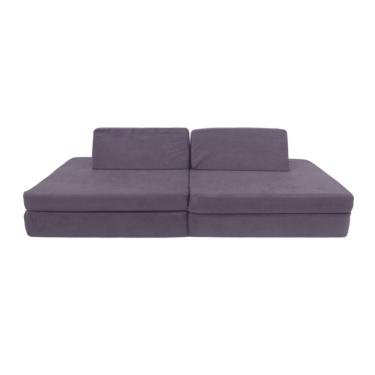 Imagem de Playground Espumado Sofá de Brincar Modular 4 Peças Cinza