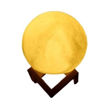 Imagem de Luminária LED Infantil Em Formato De Lua, Luz Noturna a Pilha, Decoraç